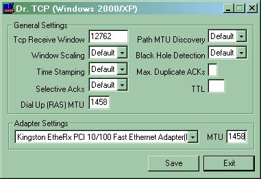DrTCP first settings